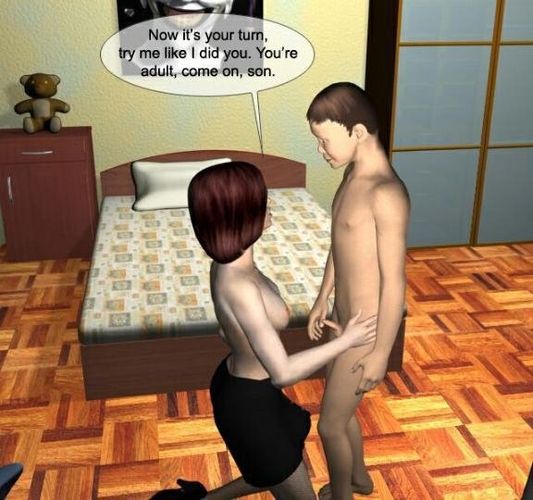 Симпатичный трассексуал с хорошими сиськами соблазнил паренька в 3D порно фото